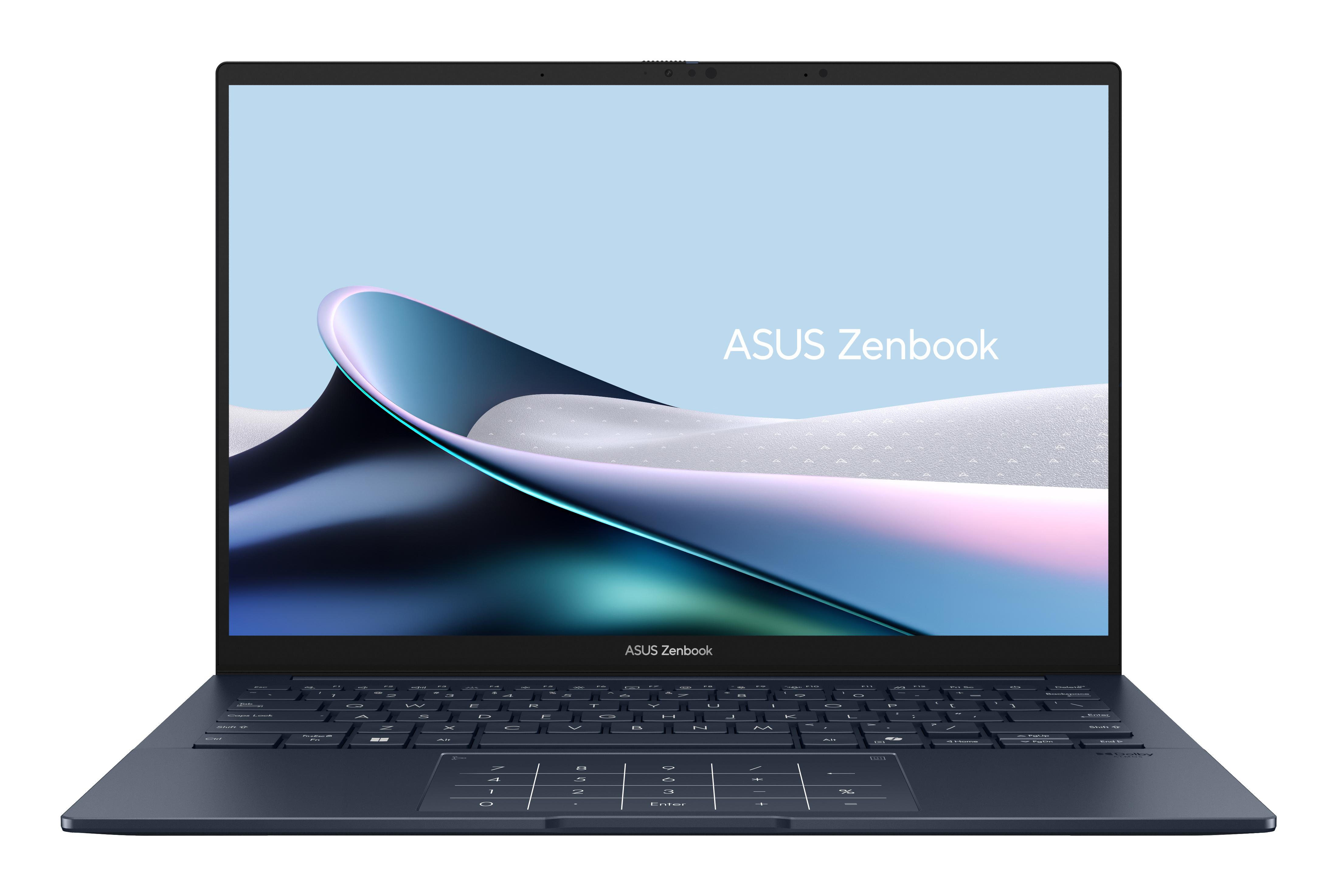 ASUS Zenbook 14 UX3405CA - Intel Core Ultra 9, 32GB DDR5, 1TB SSD, 14'' OLED, Intel Arc Graphics, Wi-Fi 7 (802.11be) 2*2 + Bluetooth, Windows 11 Home, 3Y PUR Warranty, Blue - não inclui AC Adapter