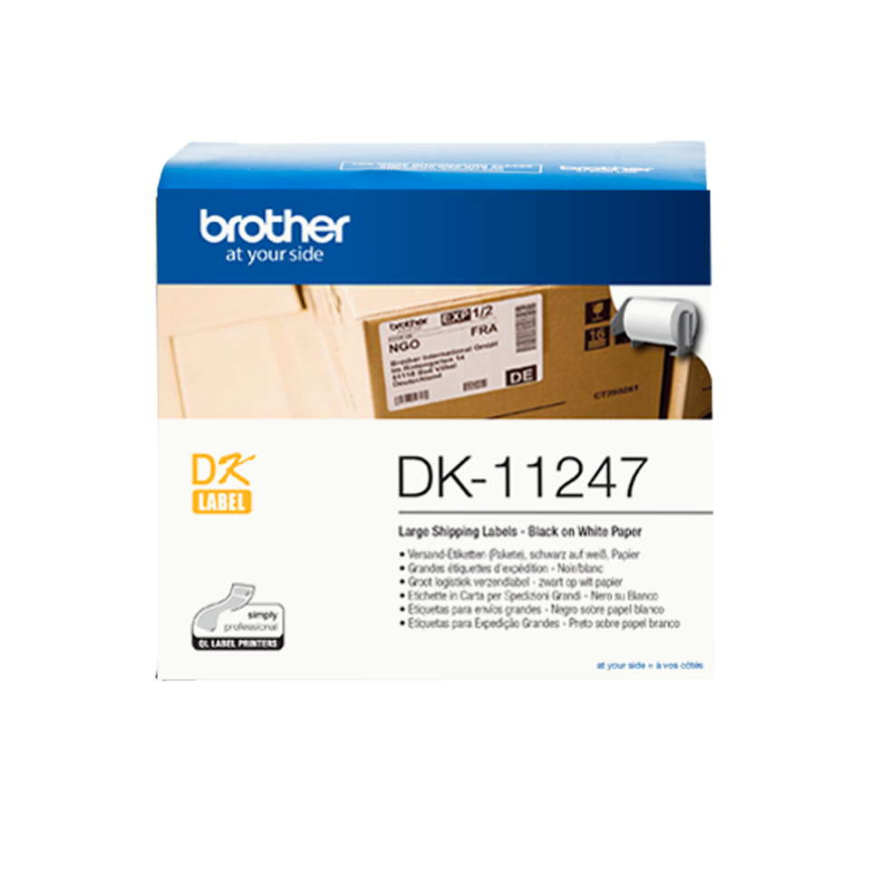 Etiquetas pré cortadas para grandes envios (papel térmico) - 180 etiquetas brancas de 103 x 164 mm 