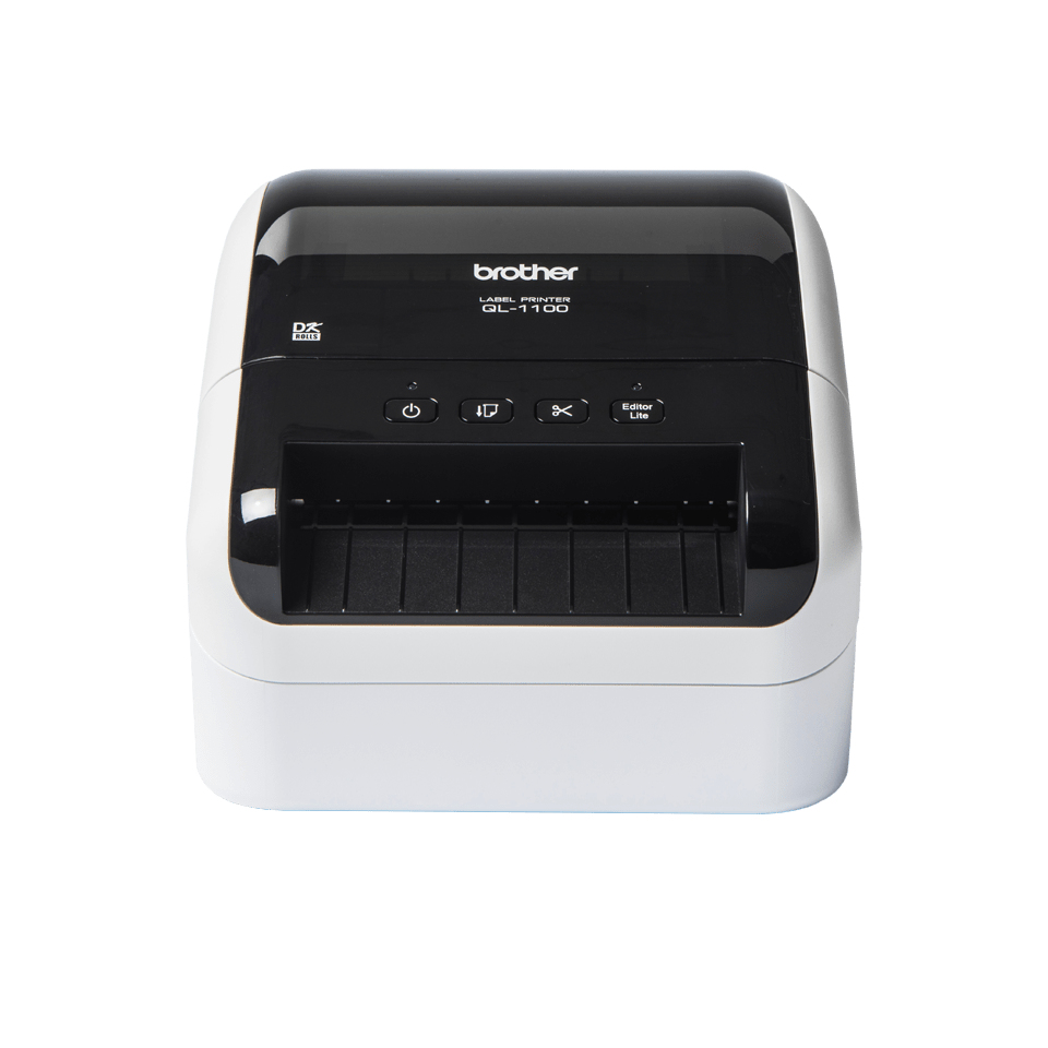 QL1100C - Impressora de etiquetas profissional que permite imprimir etiquetas até 103 mm de largura. 