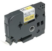Fita Laminada de 12 mm - Amarelo / Preto. para P-Touch 