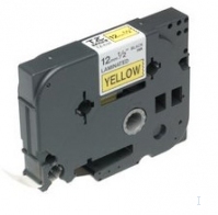 Fita Laminada de 12 mm - Amarelo / Preto. para P-T