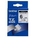 Fita Laminada 6mm - Branco/Preto. para P-Touch 