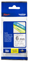 Fita Laminada 6mm - Transparente/Preta, para P-Tou