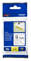 Fita Laminada de 9mm, comprimento 8m - Branco/Pret