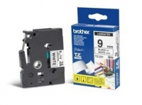 Fita Laminada de 9 mm - Branco/Preto para P-Touch 