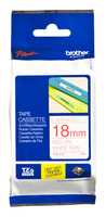 Fita Laminada de 18 mm - Branco / Vermelho, para P