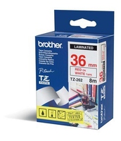 Fita Laminada de 36 mm - Branco / Vermelho, para P