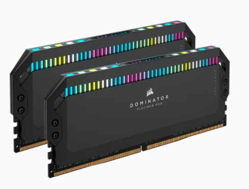 DDR5, 5200MHz 32GB 2x16GB DIMM, Unbuffered, 40-40-40-77, STD PMIC, XMP 3.0, Dominator Platinum RGB DDR5 Black Heatspreader, RGB LED, 1.25V 