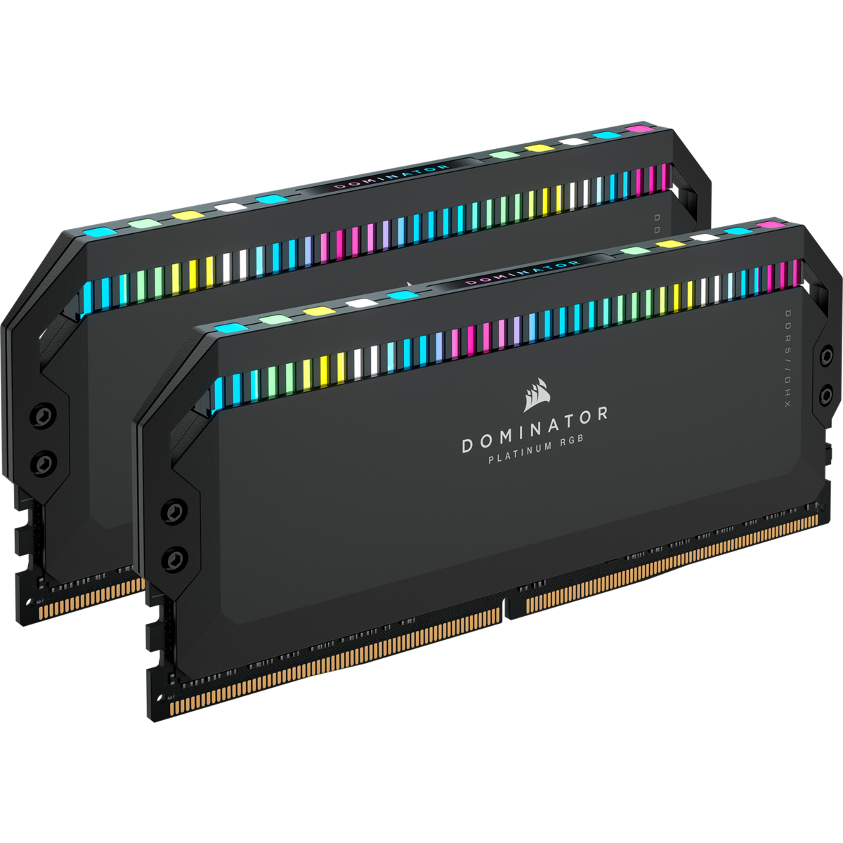 DDR5, 5200MHz 64GB 2x32GB DIMM, Unbuffered, 40-40-40-77, Std PMIC, XMP 3.0, Dominator Platinum RGB DDR5 Black Heatspreader, RGB LED, 1.25V 