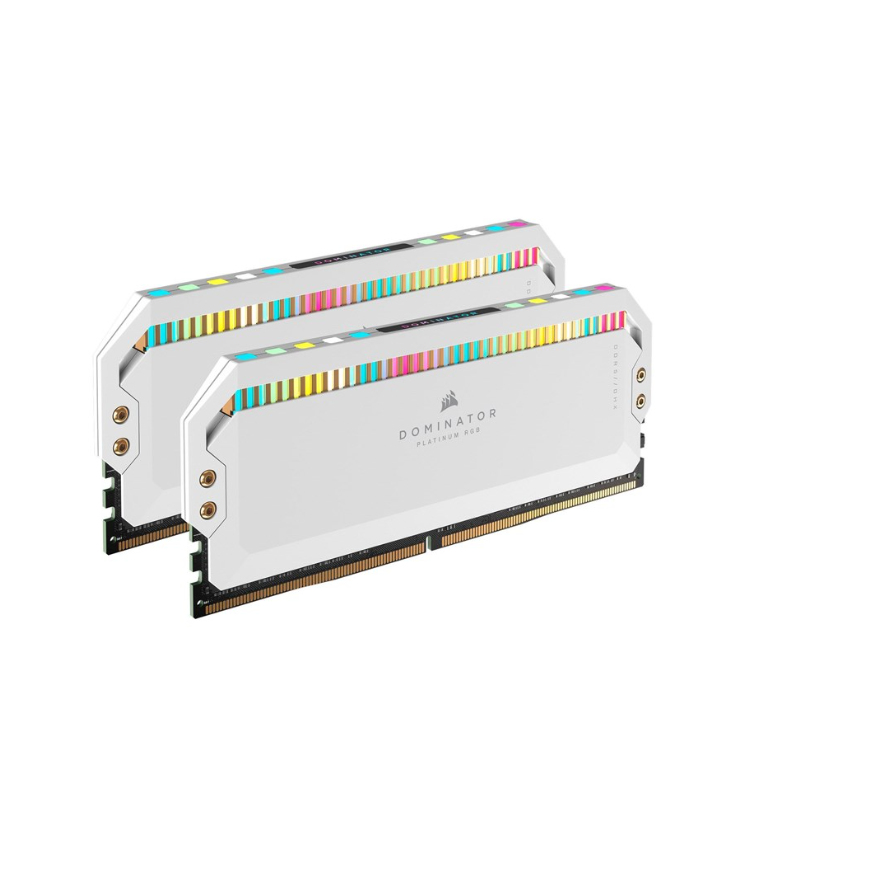DDR5, 6200MHz 32GB 2x16GB DIMM, Unbuffered, 36-39-39-76, OC PMIC, XMP 3.0, DOMINATOR PLATINUM RGB DDR5 White Heatspreader, RGB LED, 1.3V 