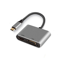 Adaptador USB-C Dual Display 4K HDMI e VGA, 15cm 