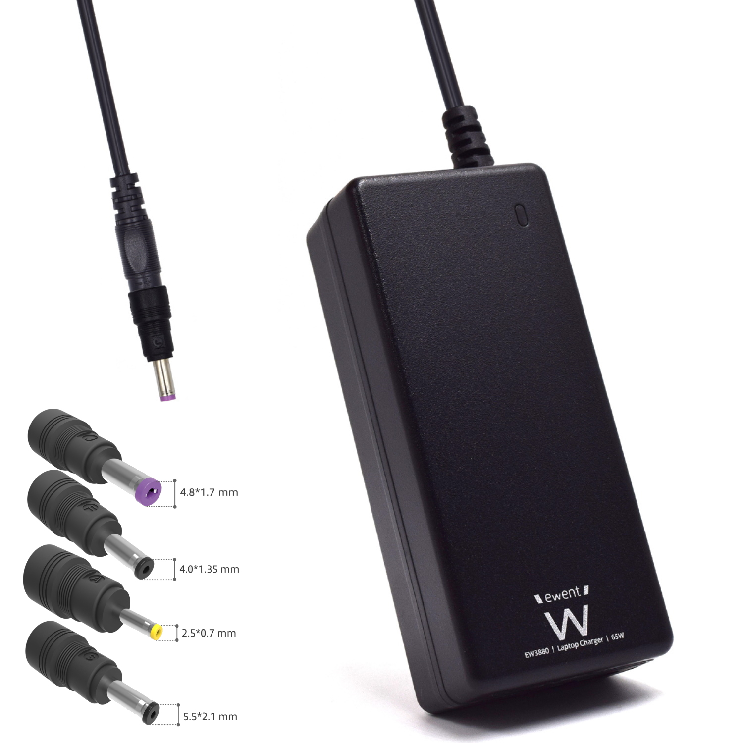 Carregador de portátil 65W para ASUS, 4 pontas 