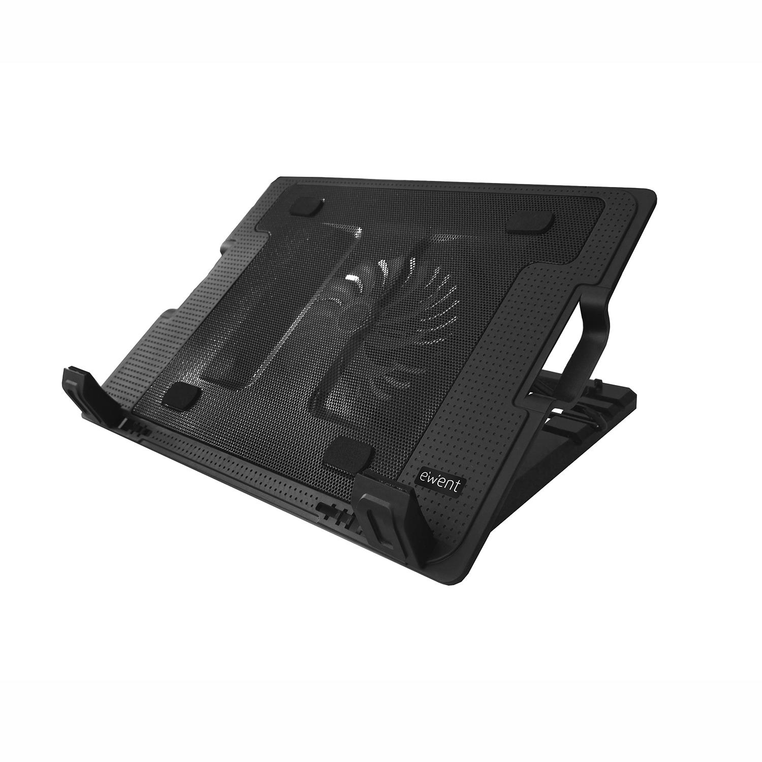 Base de Refrigeração para Portátil com 1 ventoinha grande e 2 portas USB, até 17