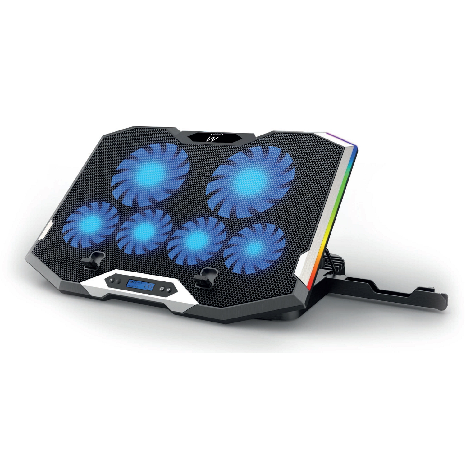 Base de Refrigeração Gaming para Portátil com 6 ventoinhas e 6 velocidades, LEDs RGB, até 15.6