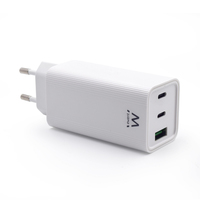 Carregador USB-C AC PD, 2 USB-C portas e 1 USB-A Q