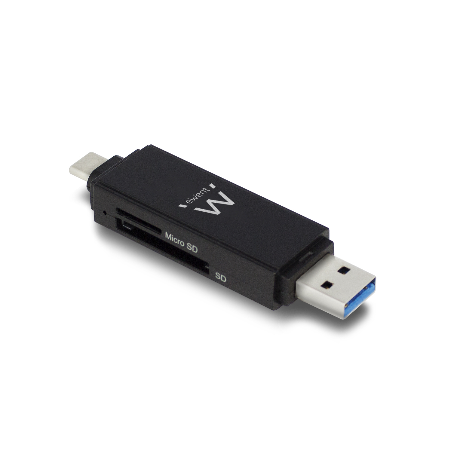 Leitor de cartões compacto USB 3.1 de 1ª geração (USB 3.0) com conector USB C e USB A 