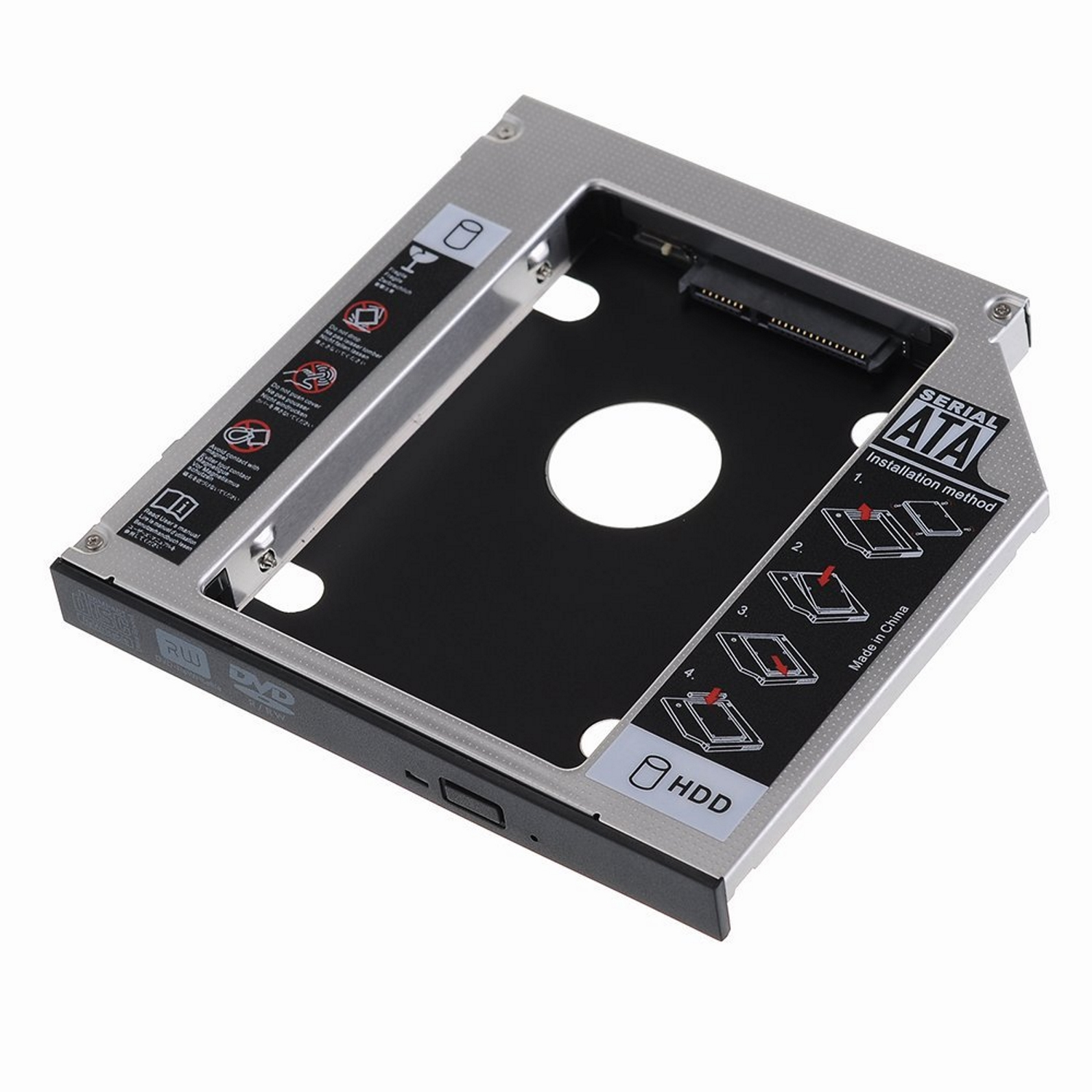 Estrutura de instalação SATA III SSD / HDD para slot de unidade de CD / DVD / Blu-ray com 12.7 mm de altura 