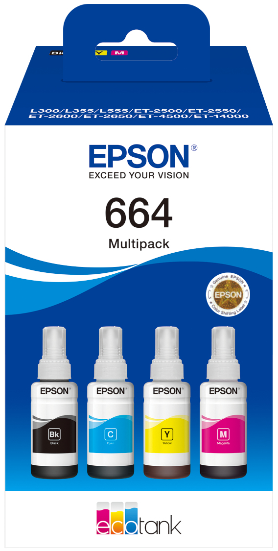 664 EcoTank 4-colour Multipack 