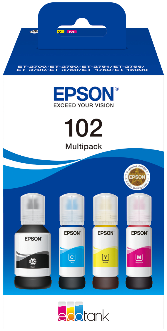 102 EcoTank 4-colour Multipack (WE) 
