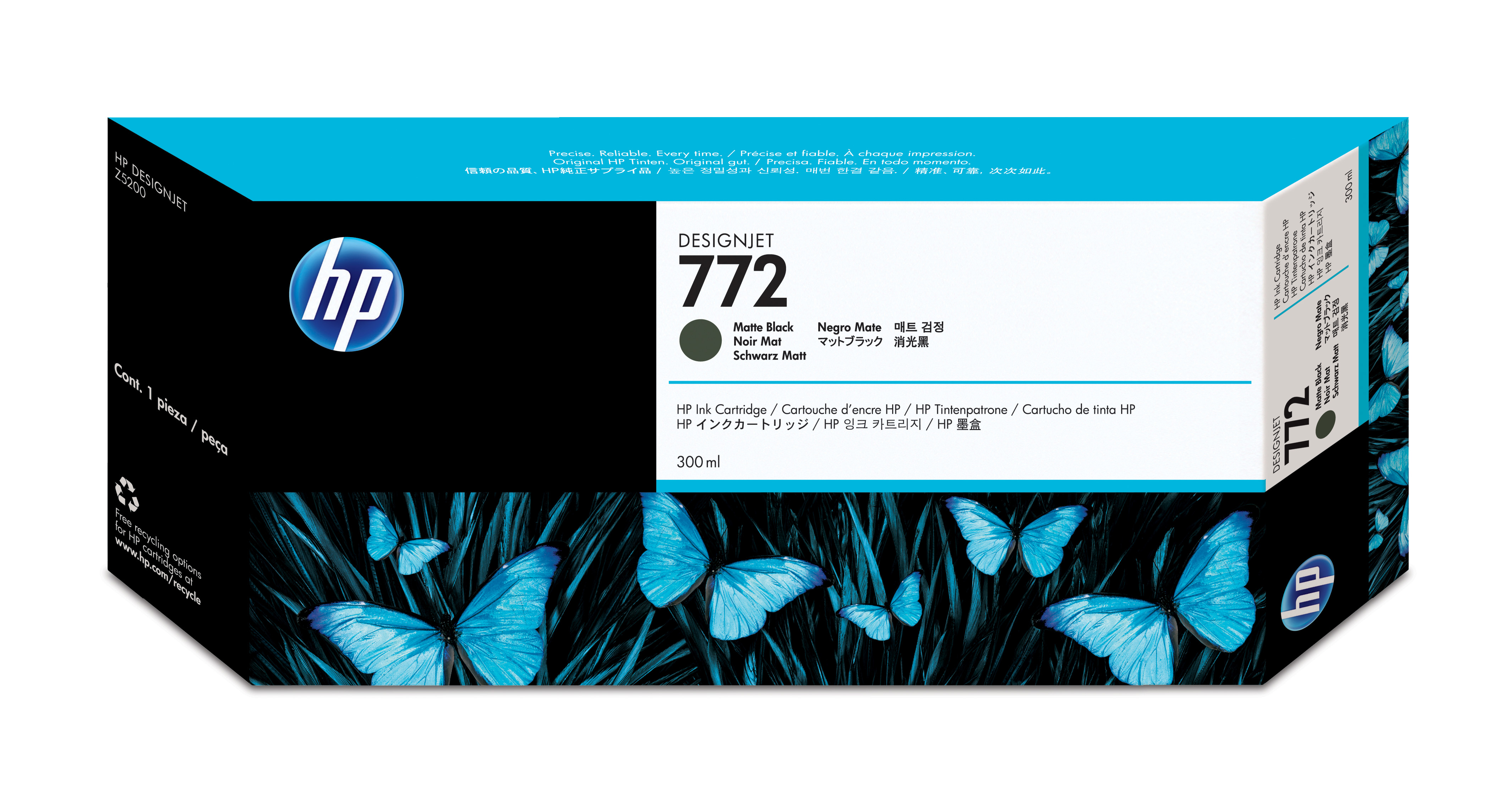 HP 772 300-ml Matte Black DesignJet Ink Cartridge 