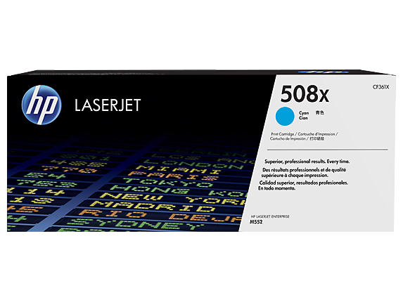 HP 508X High Yield Cyan Original LaserJet Toner Cartridge (CF361X)  