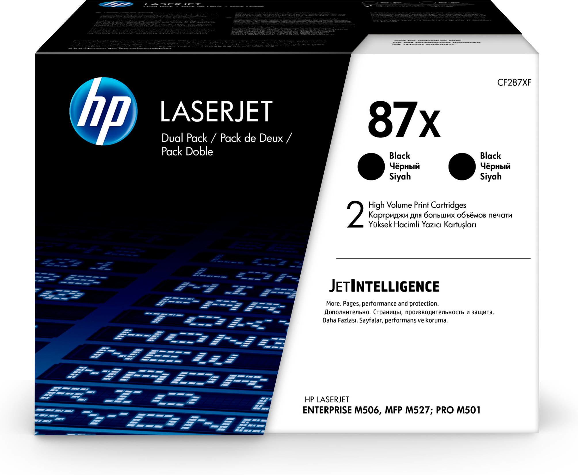 HP 87X 2-pack High Yield Black Original LaserJet Toner Cartridges (CF287XD) 