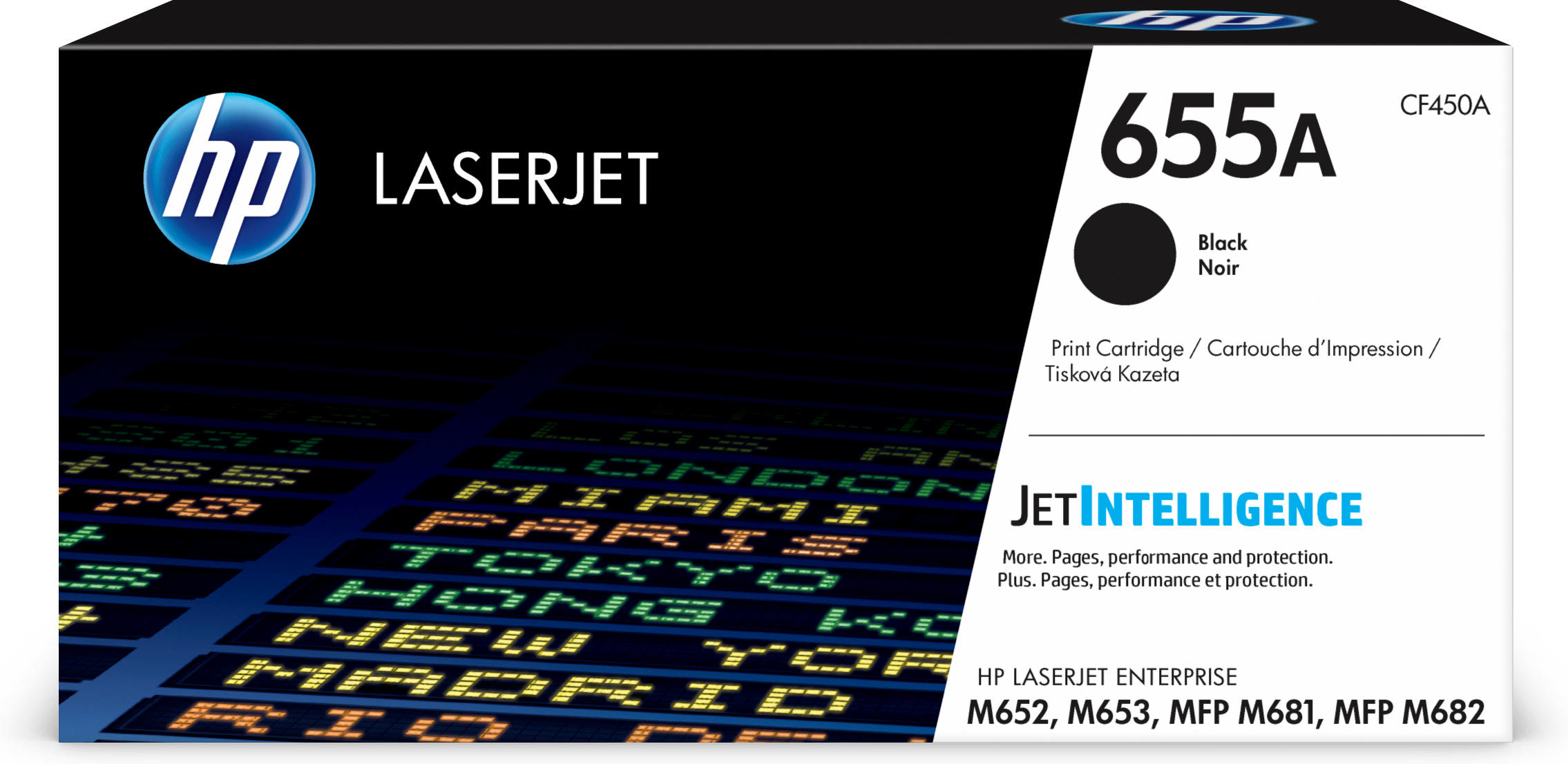 HP 655A Black Original LaserJet Toner Cartridge (CF450A) 