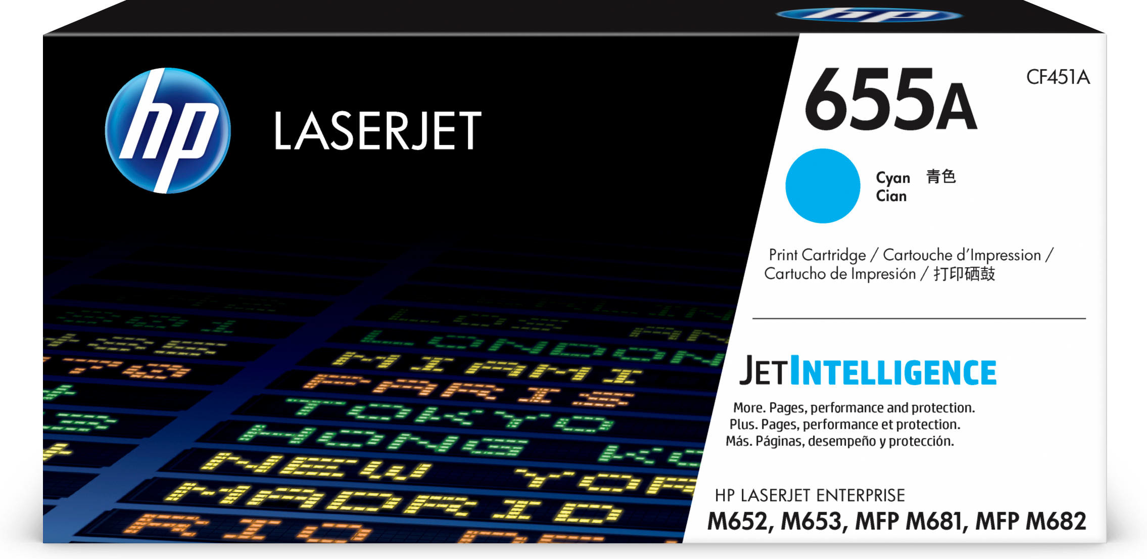 HP 655A Cyan Original LaserJet Toner Cartridge (CF451A) 