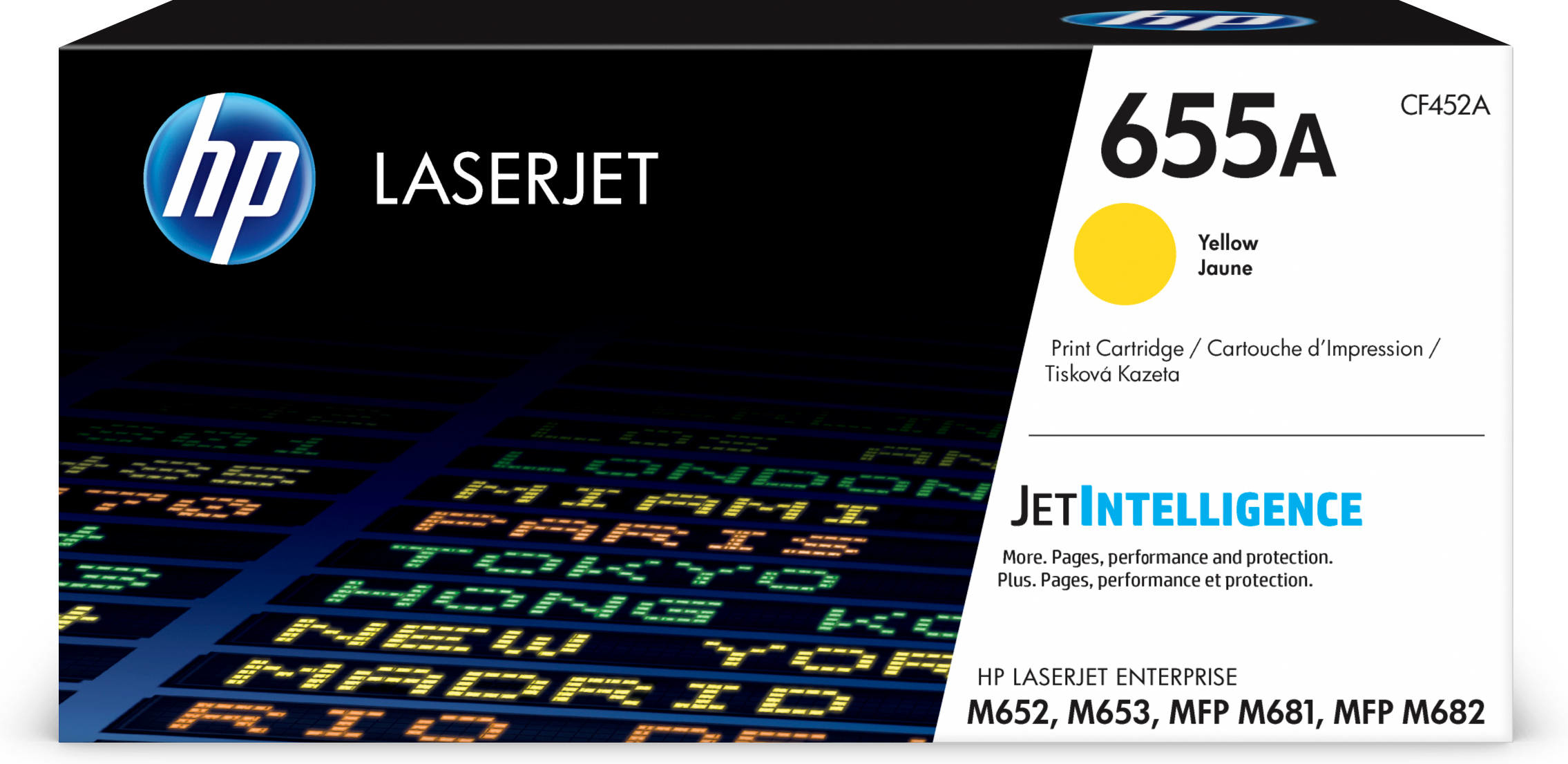 HP 655A Yellow Original LaserJet Toner Cartridge (CF452A) 
