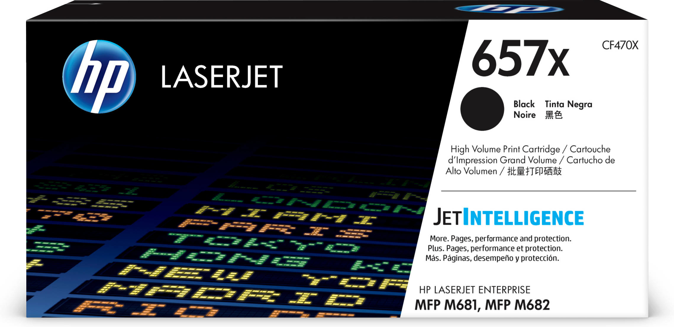HP 657X High Yield Black Original LaserJet Toner Cartridge (CF470X) 