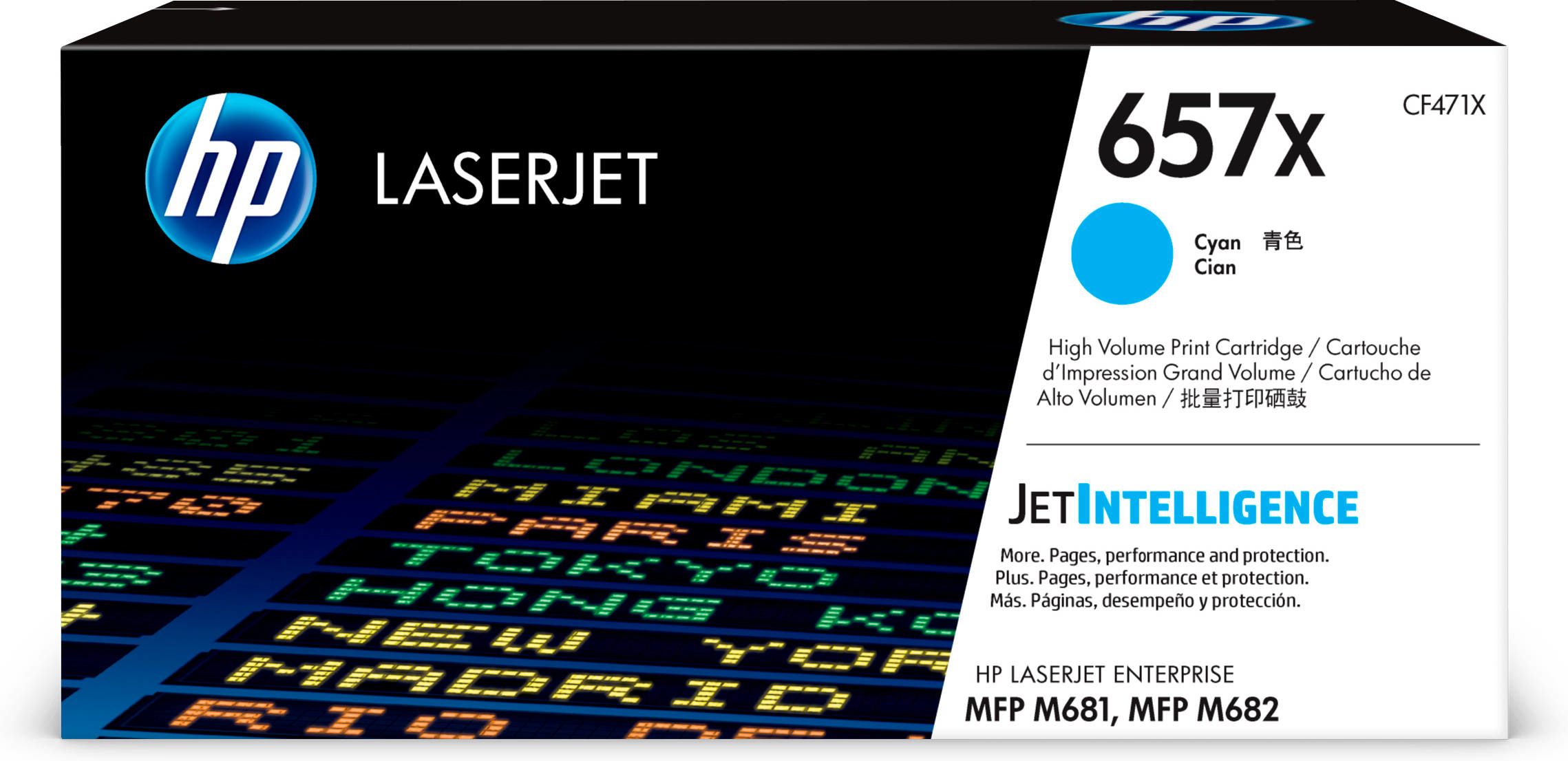 HP 657X High Yield Cyan Original LaserJet Toner Cartridge (CF471X) 