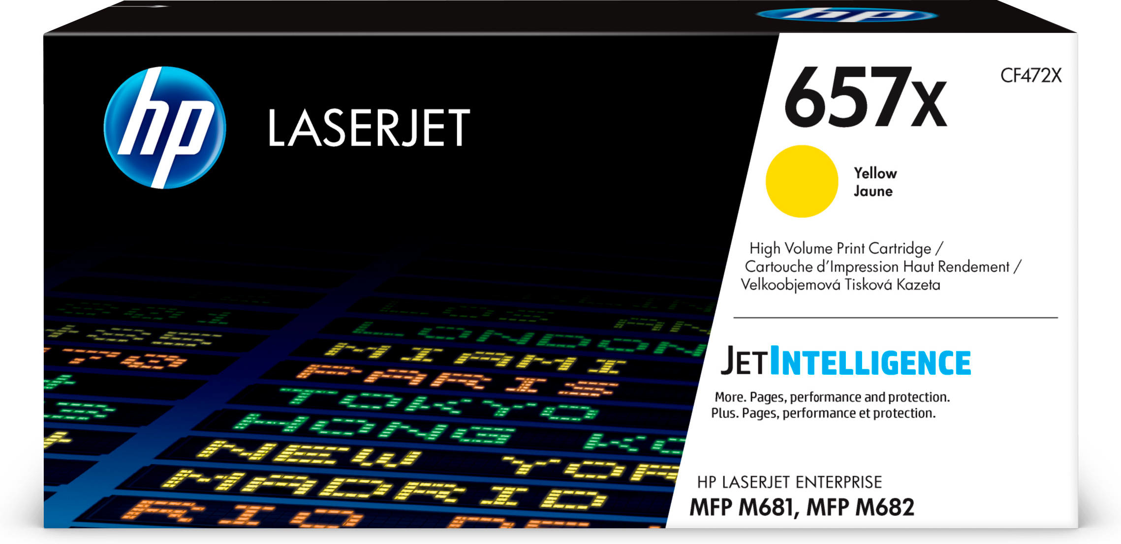 HP 657X High Yield Yellow Original LaserJet Toner Cartridge (CF472X) 