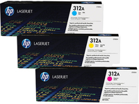 HP 312A 3-pack CYM Original LaserJet Toner Cartrid