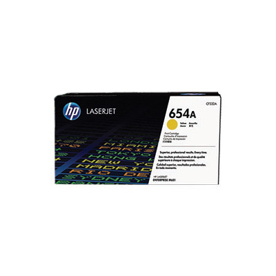 HP 654A Yellow Original LaserJet Toner Cartridge (CF332A) 