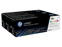 HP 128A CYM Tri-Pack LaserJet Toner Cartridge 