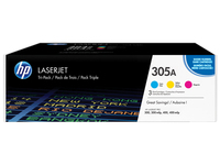 HP 305A CYM Tri-Pack Laserjet Toner Cartridge 