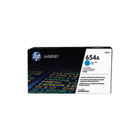HP 654A Cyan Original LaserJet Toner Cartridge (CF