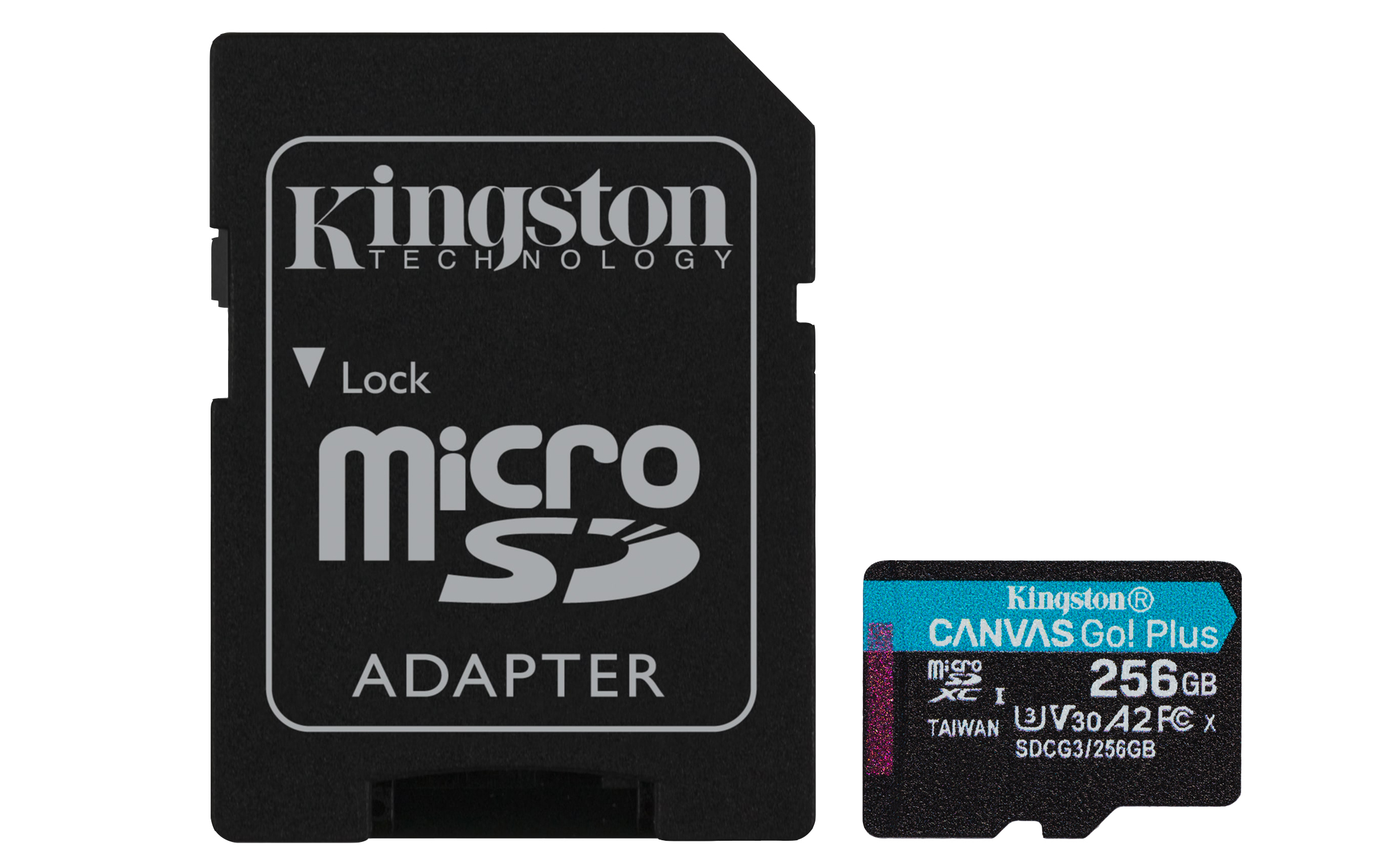 Micro SDXC 256GB Canvas Go Plus 170R A2 U3 V30 Card + ADP 