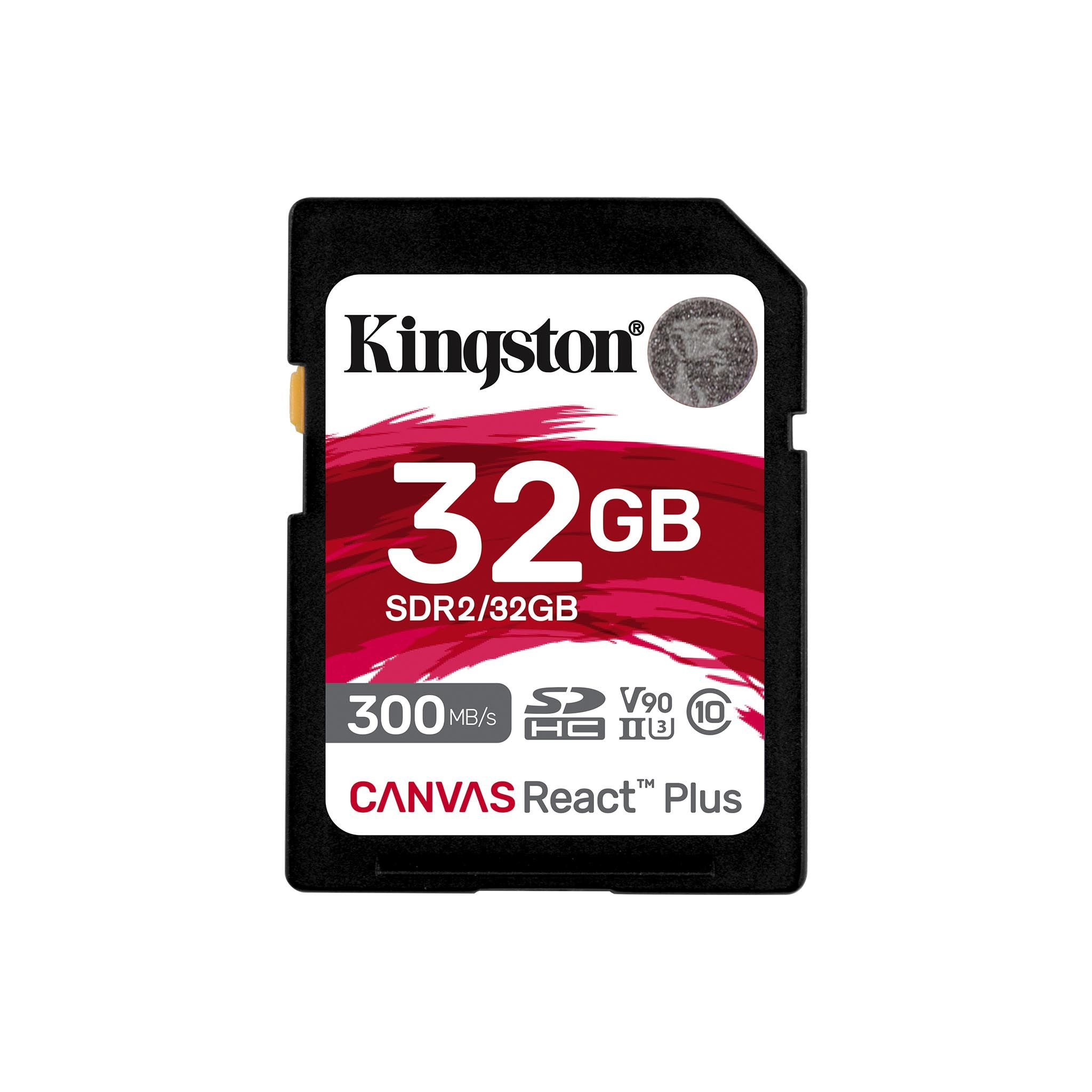 SDHC Card 32GB Canvas React Plus UHS-II 300R/260W U3 V90 for Full HD/4K/8K 
