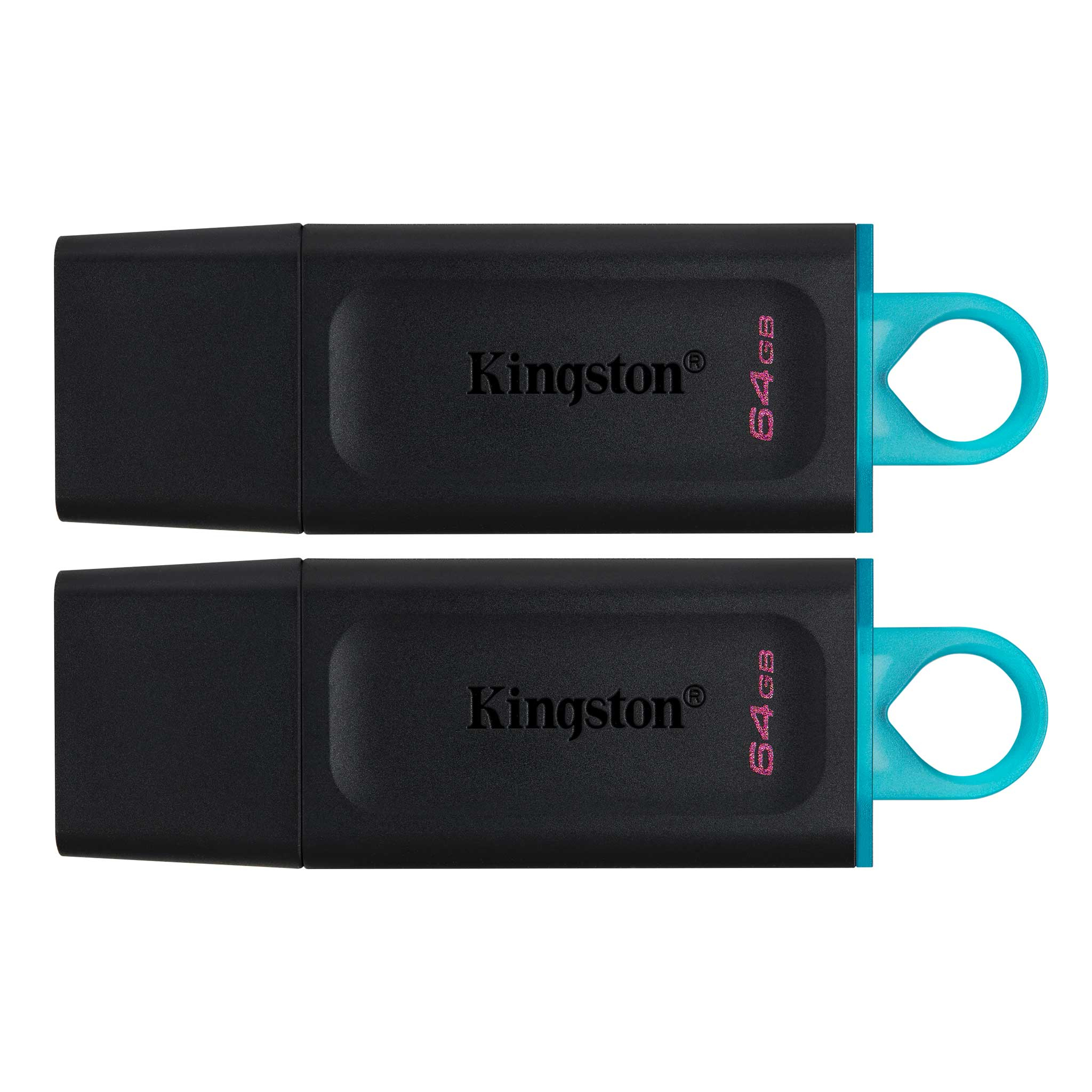 64GB USB3.2 Gen 1 DataTraveler Exodia (Black + Teal) - 2 Pieces 