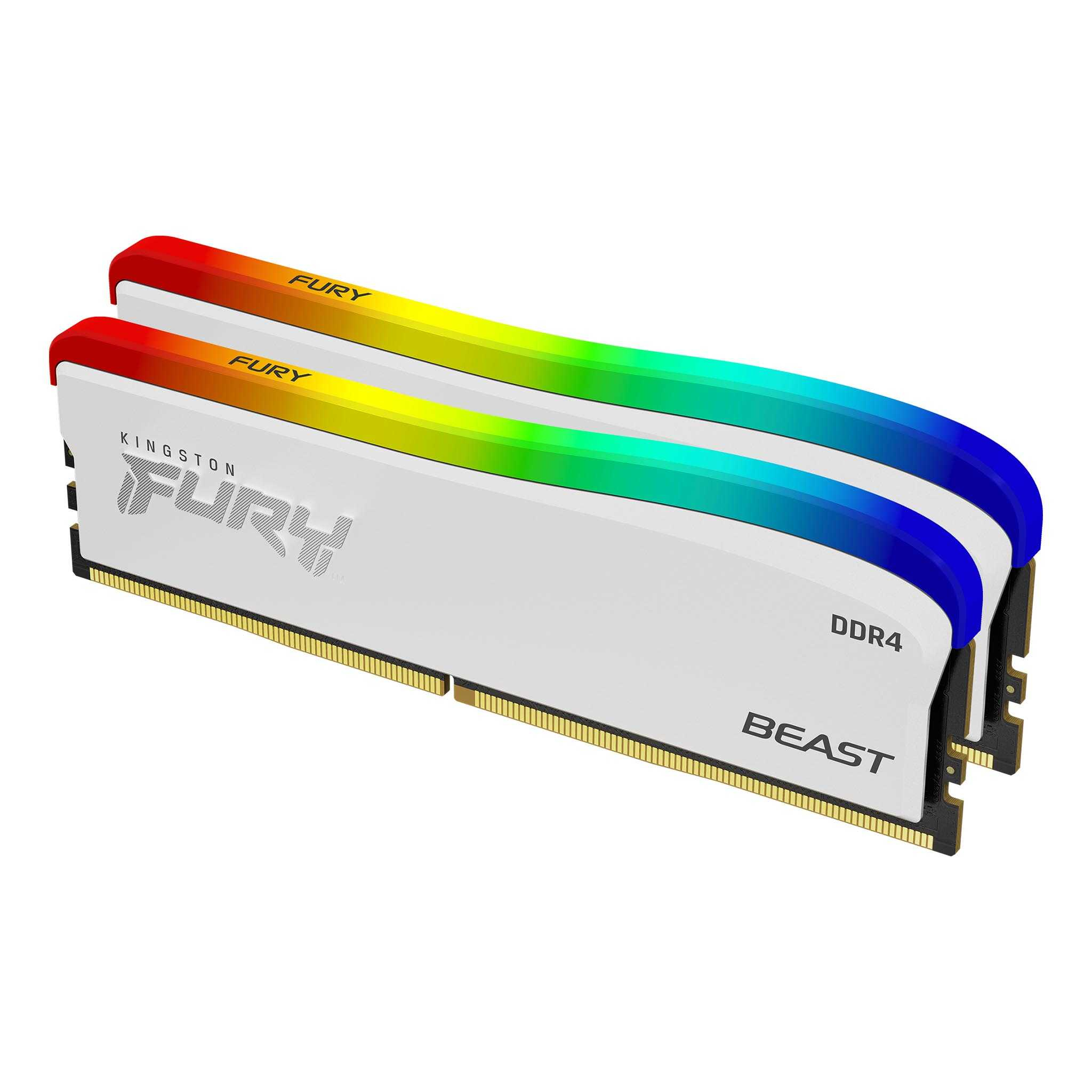 32GB 3600MT/s DDR4 CL18 DIMM (Kit of 2) FURY Beast White RGB SE 