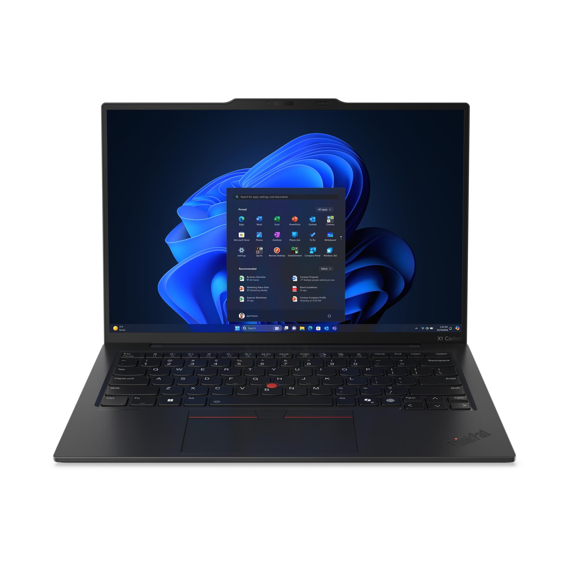 Thinkpad X1 Carbon G13, Intel Ultra 7 255U, 14" WUXGA Non-Touch, W11P64, 32GB, 1x1TB SSD, Wi-Fi 6E AX211, FPR, 3 Cell Li-Pol 57Wh, 65W, 3YR Premier NBD