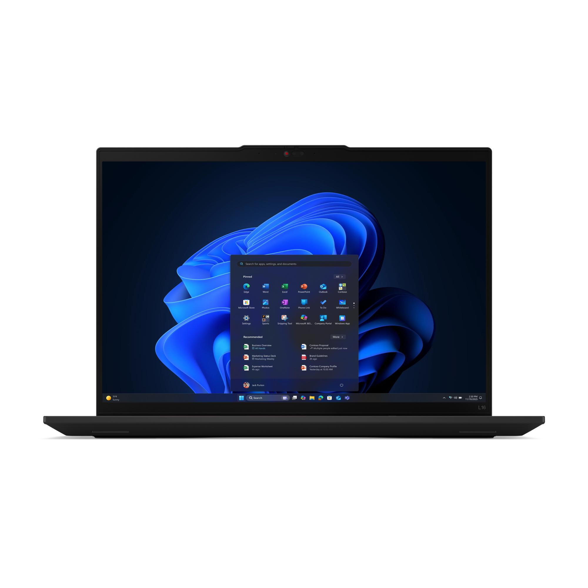 ThinkPad L16 G2, Intel® Core™ Ultra 5 225U (E-cores up to 3.80GHz, 12MB), 16" WUXGA Non-Touch, W11P64, 16.0GB, 1x512GB SSD M.2 2280 PCIe Gen4 TLC Opal, Intel® Graphics, BT 5.3,Wi-Fi 6E AX211, FPR, 5MP RGB+IR, 3 Cell Li-Pol 57Wh, 65W, 1YR Premier