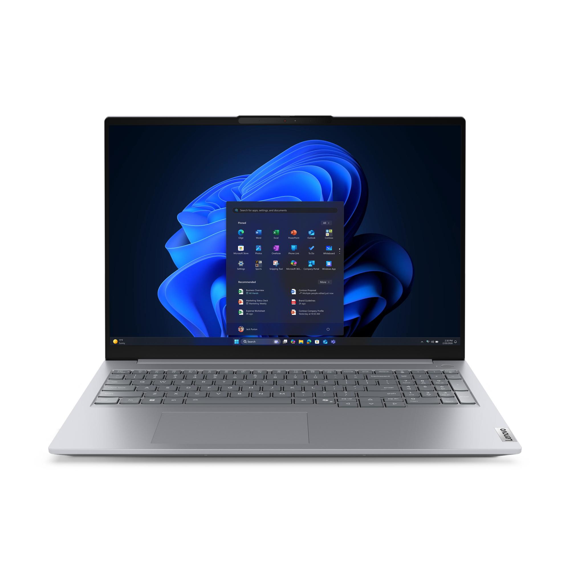 Lenovo ThinkBook 16 Gen 9 (16" AMD), AMD Ryzen 7 250 (3.30GHz, 16MB), 16" WUXGA, W11P64, 32.0GB, 1x512GB SSD M.2 2242 PCIe Gen4 QLC, AMD Radeon 780M, BT 5.4,Wi-Fi 7 2x2 BE, 100/1000M Ethernet, FPR, 1080P FHDHybrid, 3 Cell Li-ion 48Wh, 65  - preço válido a