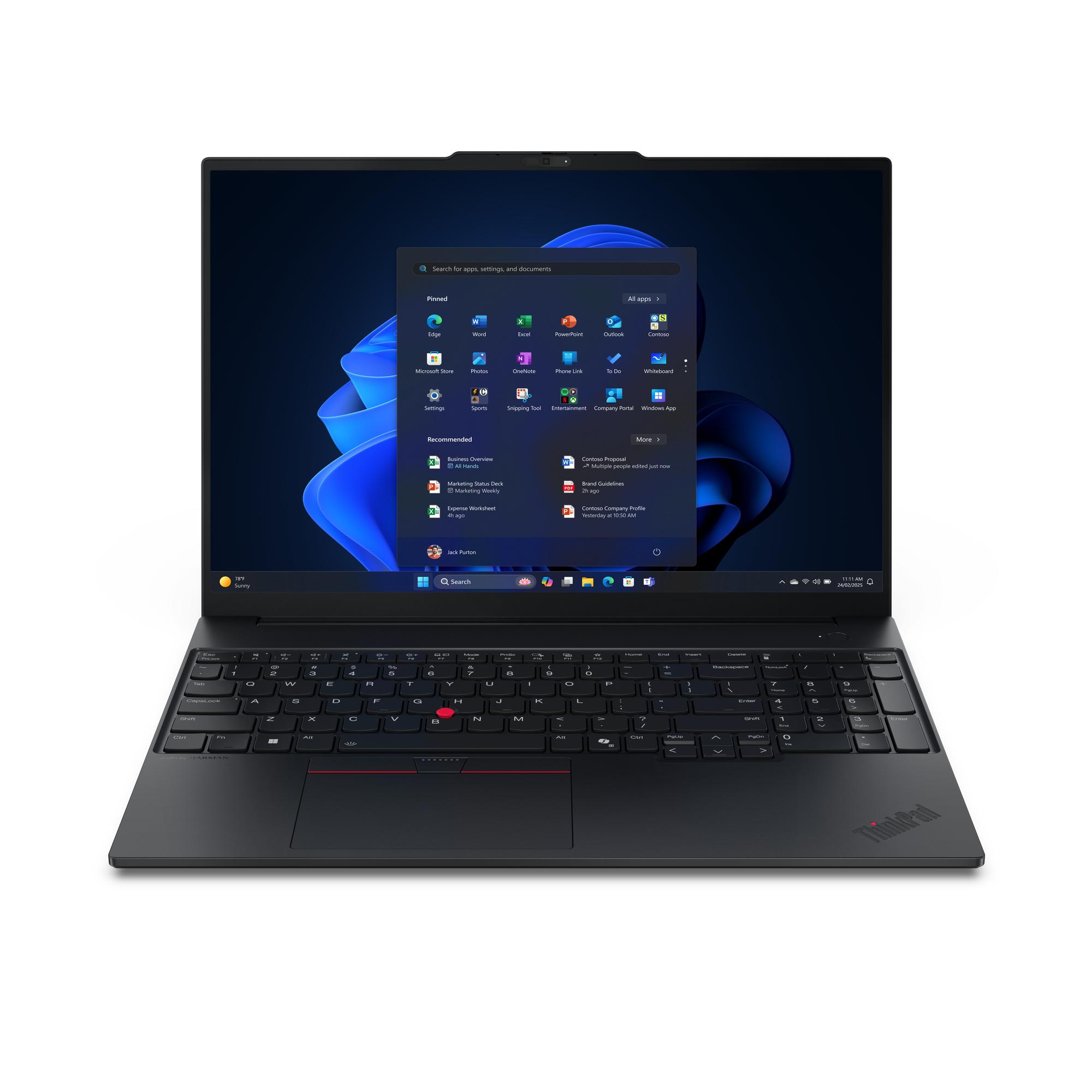 ThinkPad E16 Gen 3, Intel® Core Ultra 7 258V (LPE-cores up to 3.70GHz, 12MB), 16" WUXGA Non-Touch, W11P64 POR/ENG, 32.0GB, 1x1TB SSD M.2 2242 PCIe Gen4 TLC Opal, Intel® Arc Graphics 140V, BT 5.3,Wi-Fi 6E AX211, FPR, 1080PFHD Hybrid, 4 Cell Li-ion 64Wh, 65
