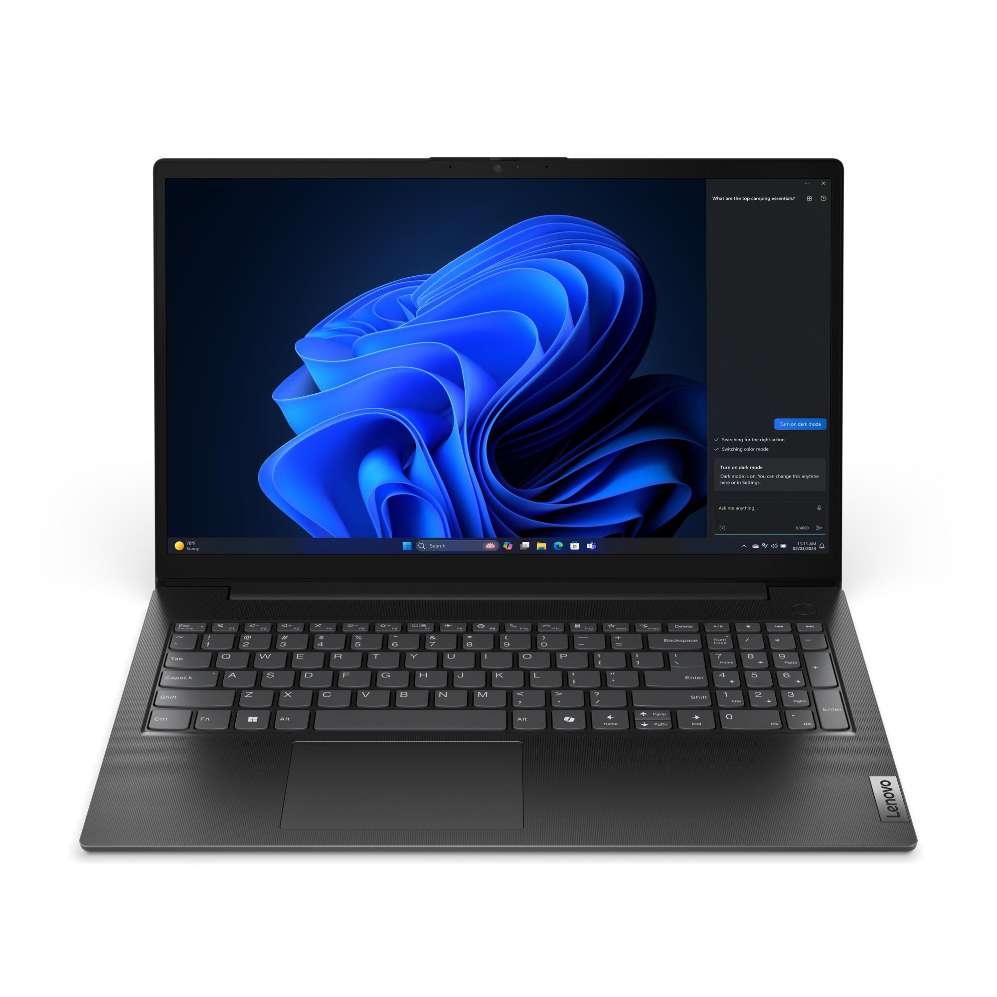 Lenovo V15 G5 IRL, Intel® Core i3-1315U (E-cores up to 3.30GHz, 10MB), 15.6" FHD, W11P64, 8.0GB, 1x256GB SSD M.2 2242 PCIe Gen4 TLC, Business Black, Intel® UHD Graphics, BT 5.1,Wi-Fi 6 2x2 AX, 720P HD, 3 Cell Li-ion 47Wh, 65W, 1  - preço válido até fim de