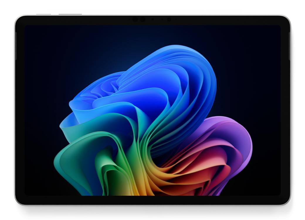 Surface Pro 12in (Snapdragon) > Snapdragon® X Plus, 16GB, 512GB, 12'' Touch, 2196 x 1464 (220 PPP), GPU Qualcomm Adreno, NPU Qualcomm Hexagon 45TOPS, Wi-Fi 7, Platinum, Windows 11 Pro