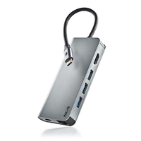 HUB Reader Aluminum - WIN/MAC-HDMI-SD/TF- LAN - PD