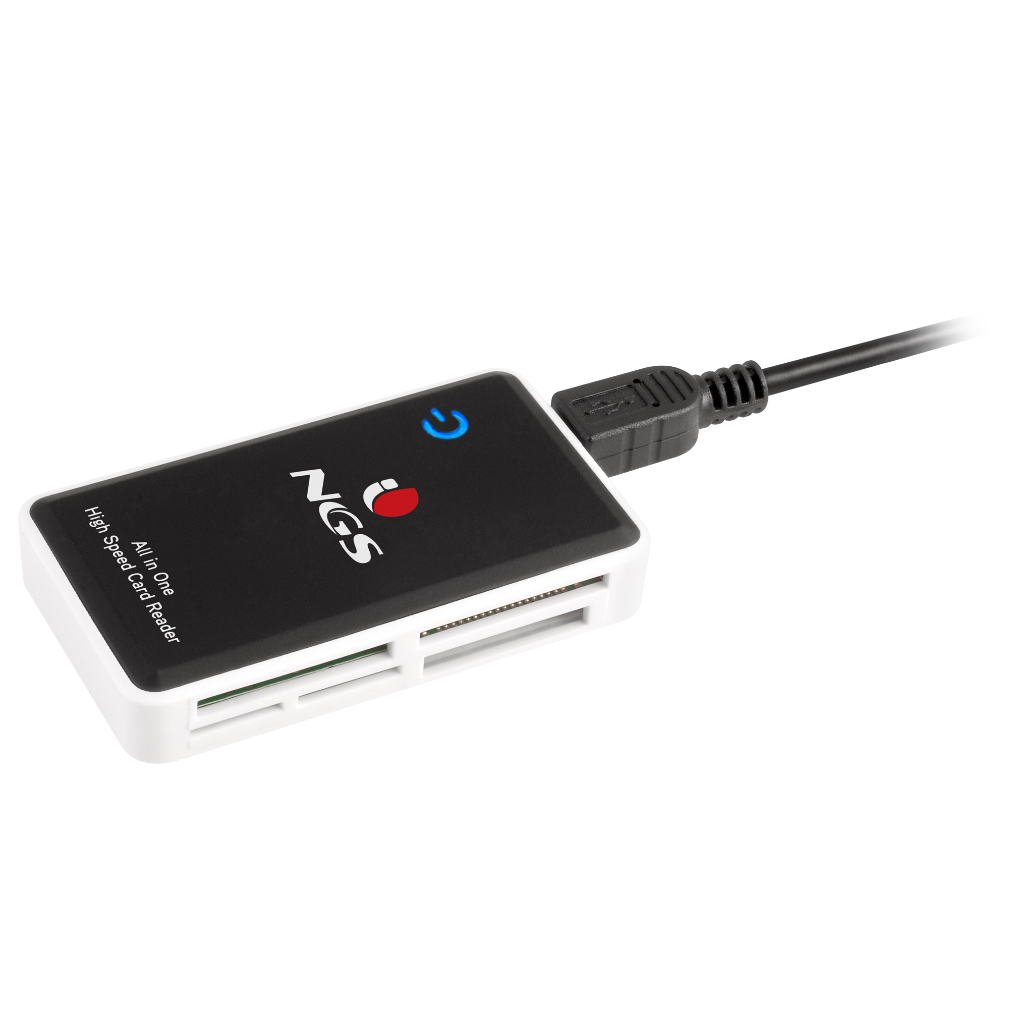 Leitor de cartões 'all in one'. Ligação USB 2.0. 
